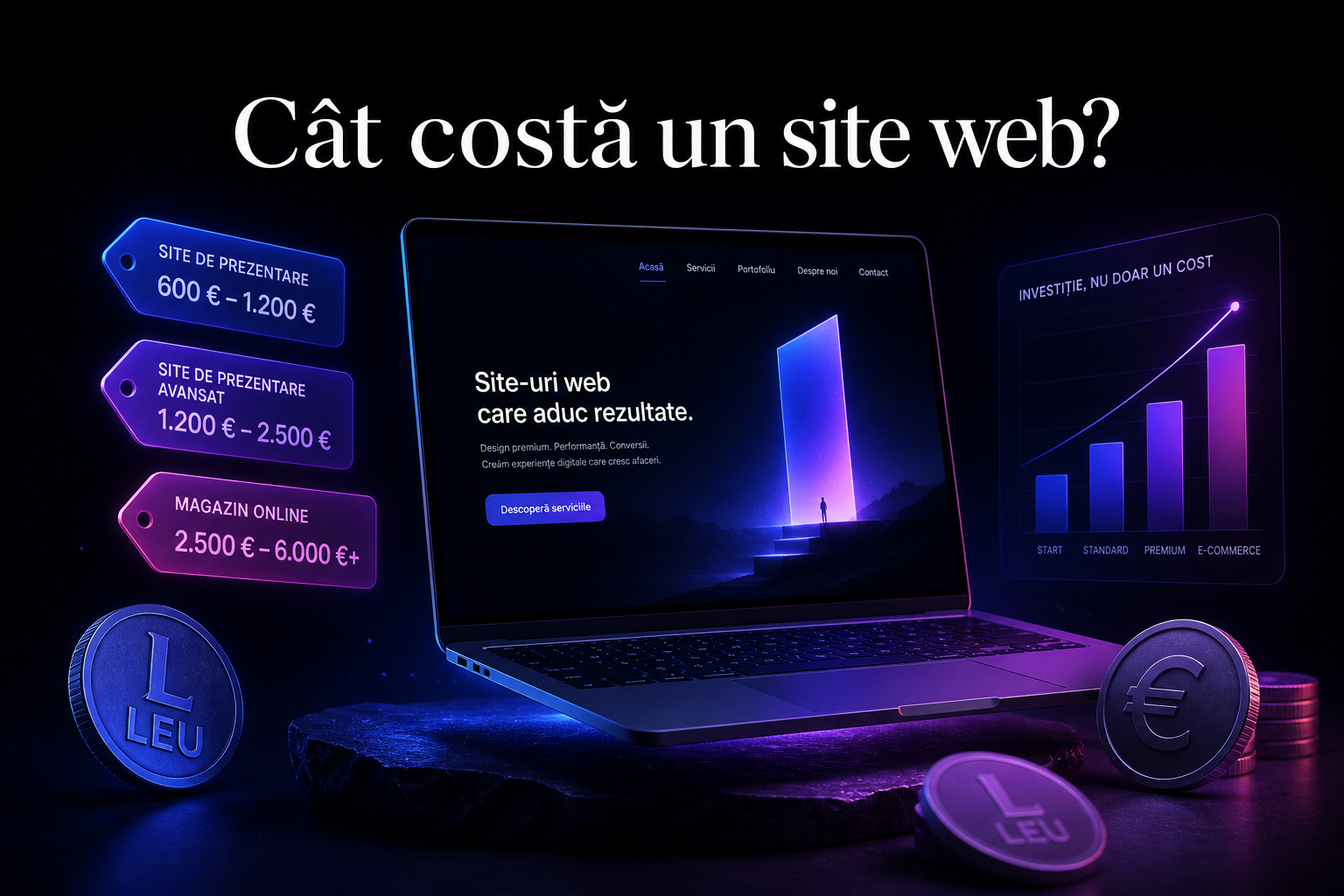 Cât costă un site web în România în 2026: prețuri reale