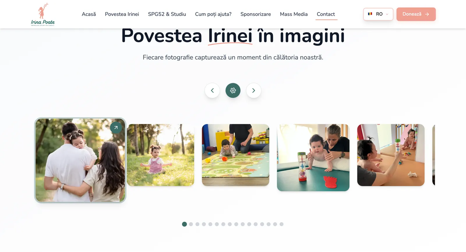 Galeria Povestea Irinei în imagini, cu fotografii ale Irinei și ale familiei